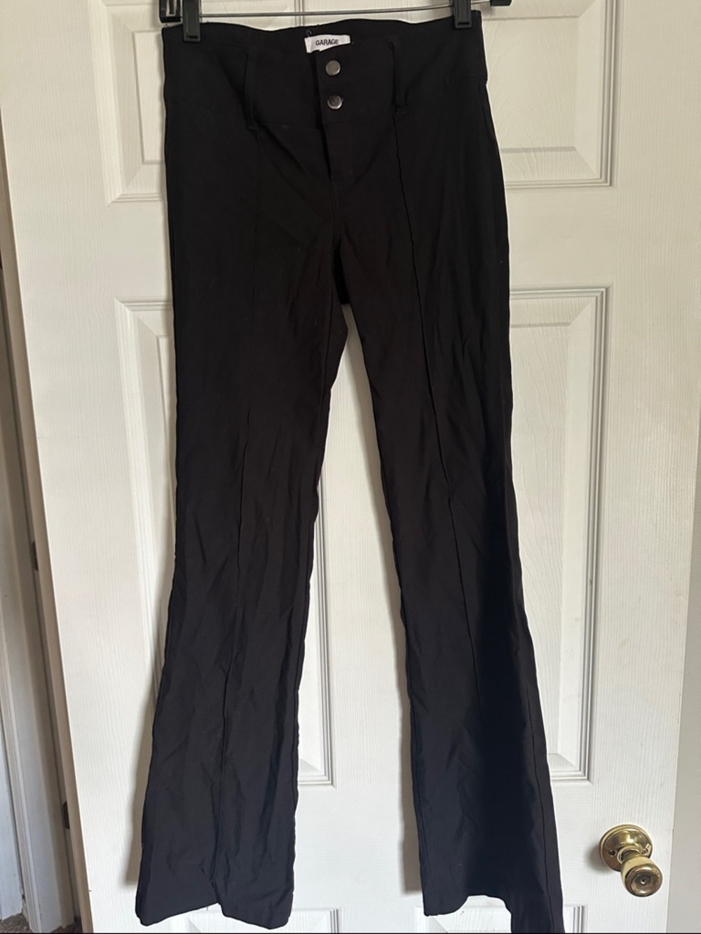 Garage Black Boot Cut/Flare High-Rise Pants